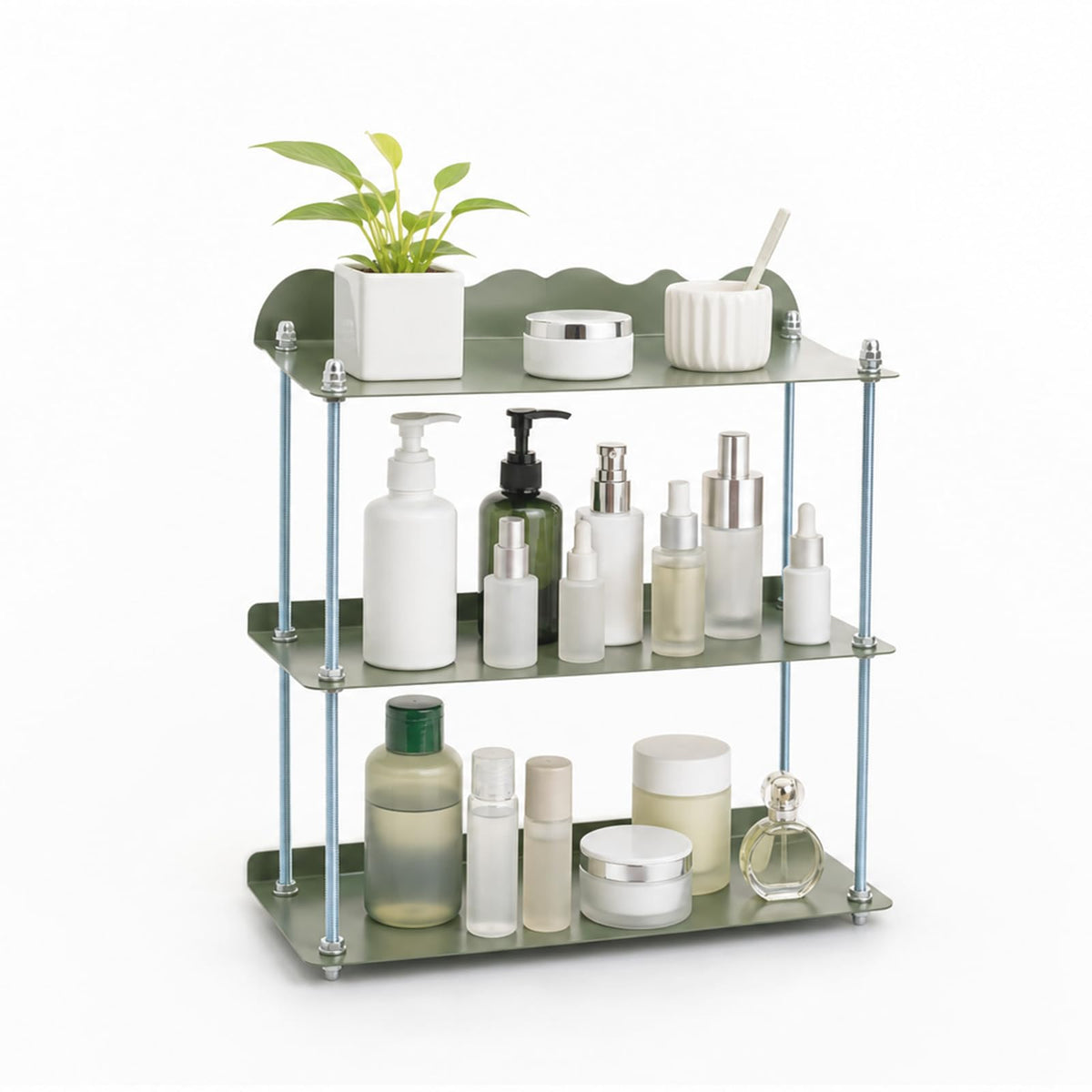 HuiDao Adjustable Height Bathroom Countertop Organizer, Countertop Shelf