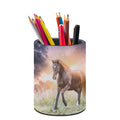 Xuwu Horse Pen Holder Pencil Organizer Cute Pencil Cup Desk Decor Makeup Brush Holder Pu Multifunctional Office Suppliesfor Home