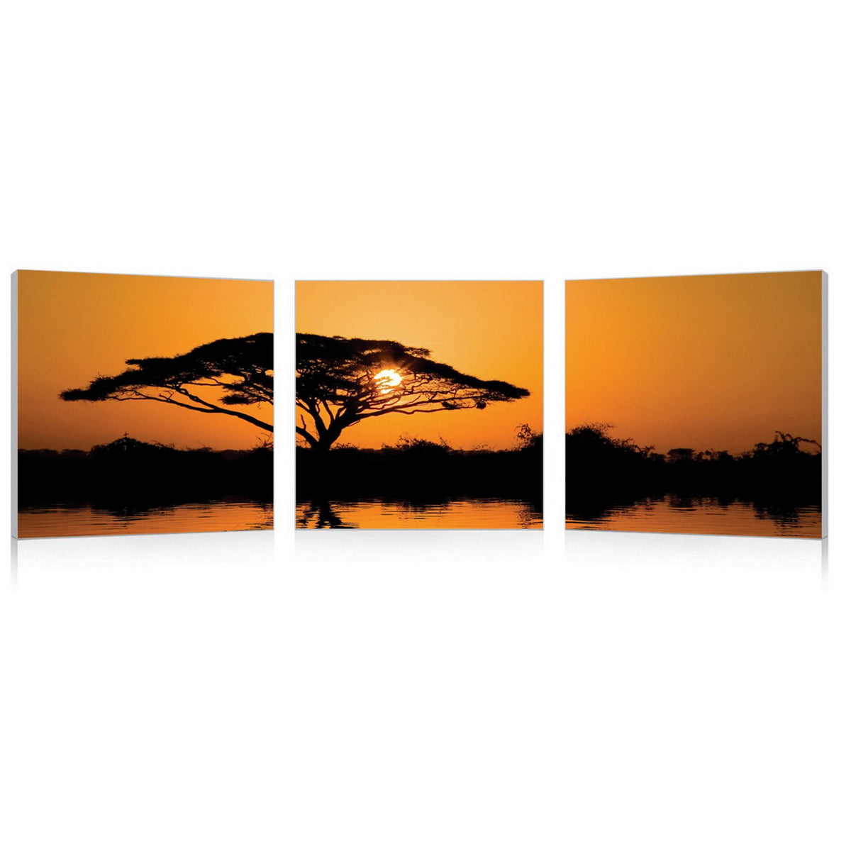 Baxton Studio PM-0134ABC Painting Artwork, Savannah Sunset