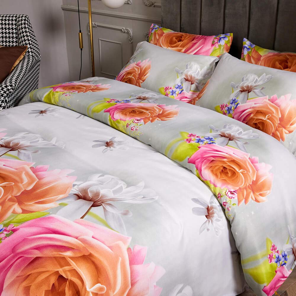 Dolce Mela Dm723K King Size Duvet Cover Set, Multi Color