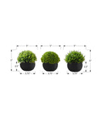 Monarch Specialties I 9552 Artificial Plant, 5' Tall, Grass, Indoor, Set of 3, Decorative, Green Plants, Black Pots