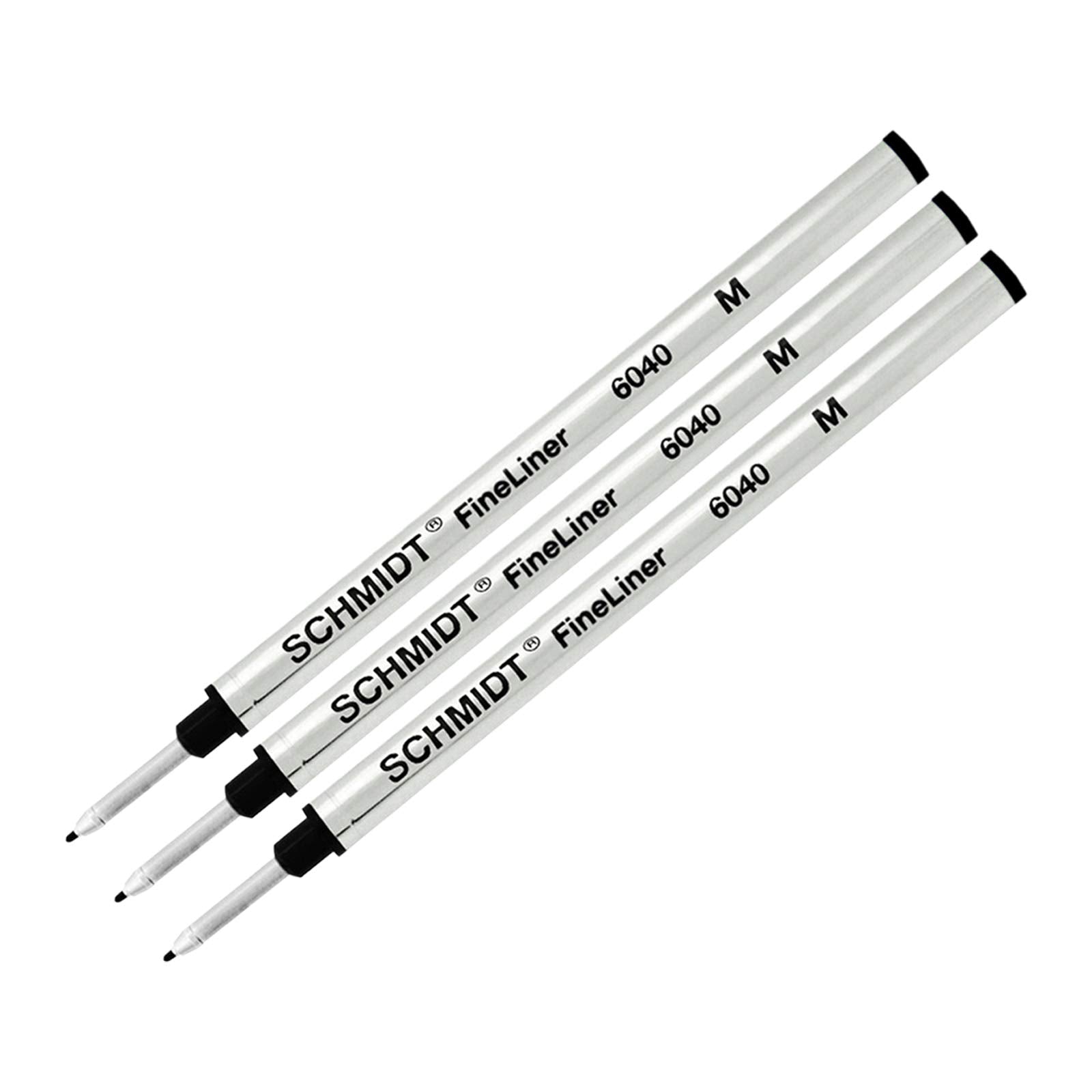 Artist Unknown 3 Pack - Schmidt 6040 Fineliner Fiber Tip Metal Refill - Black Ink