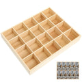 Cabilock 20Grid Wooden Underwear Drawer Organizer for Socks and Bras