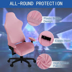 Saraflora 2 Pack Gaming Chair Cover, Stretchable Computer Chair Cover Removable Office Chair Cover For Armchair, Swivel Chair, Gaming Chair, Computer Boss Chair, Spandex Chair Slipcovers, Pink