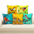 Bmrgifts Jute Fabric Designer Decorative Printed Cushion Cover Decorations For Sofa Living Room Set Of 5 12 X 12 Inch Multi (Mul