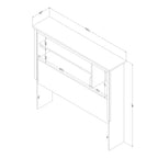 South Shore Gramercy Headboard, Twin, Pure Black