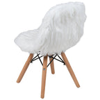Flash Furniture Kids Shaggy Dog White Accent Chair