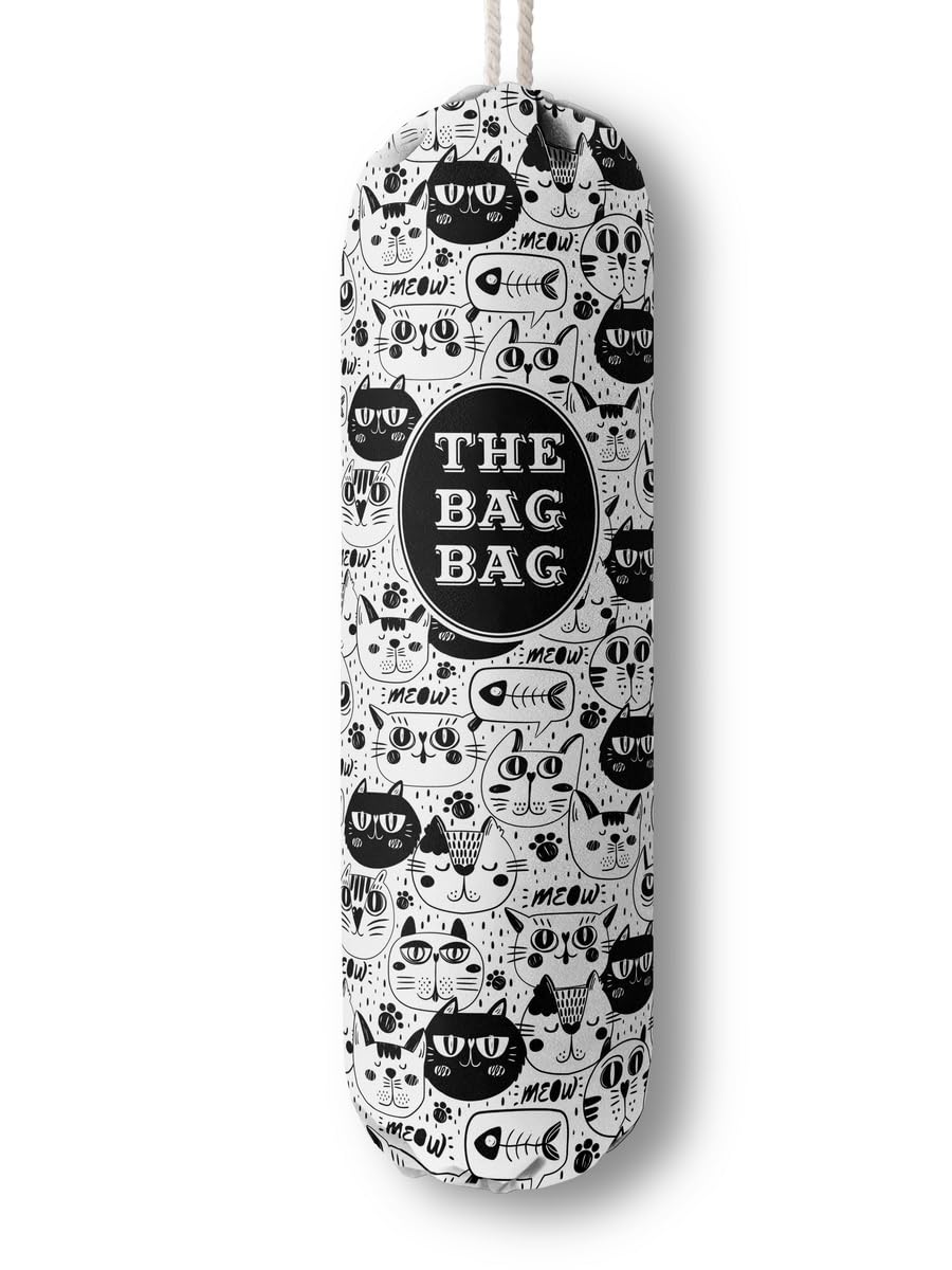 Grocery Bags Holder Organizer - Wall Mount Plastic Bags Storage Container Dispensers, Pet Lovers Home Kitchen Essentials