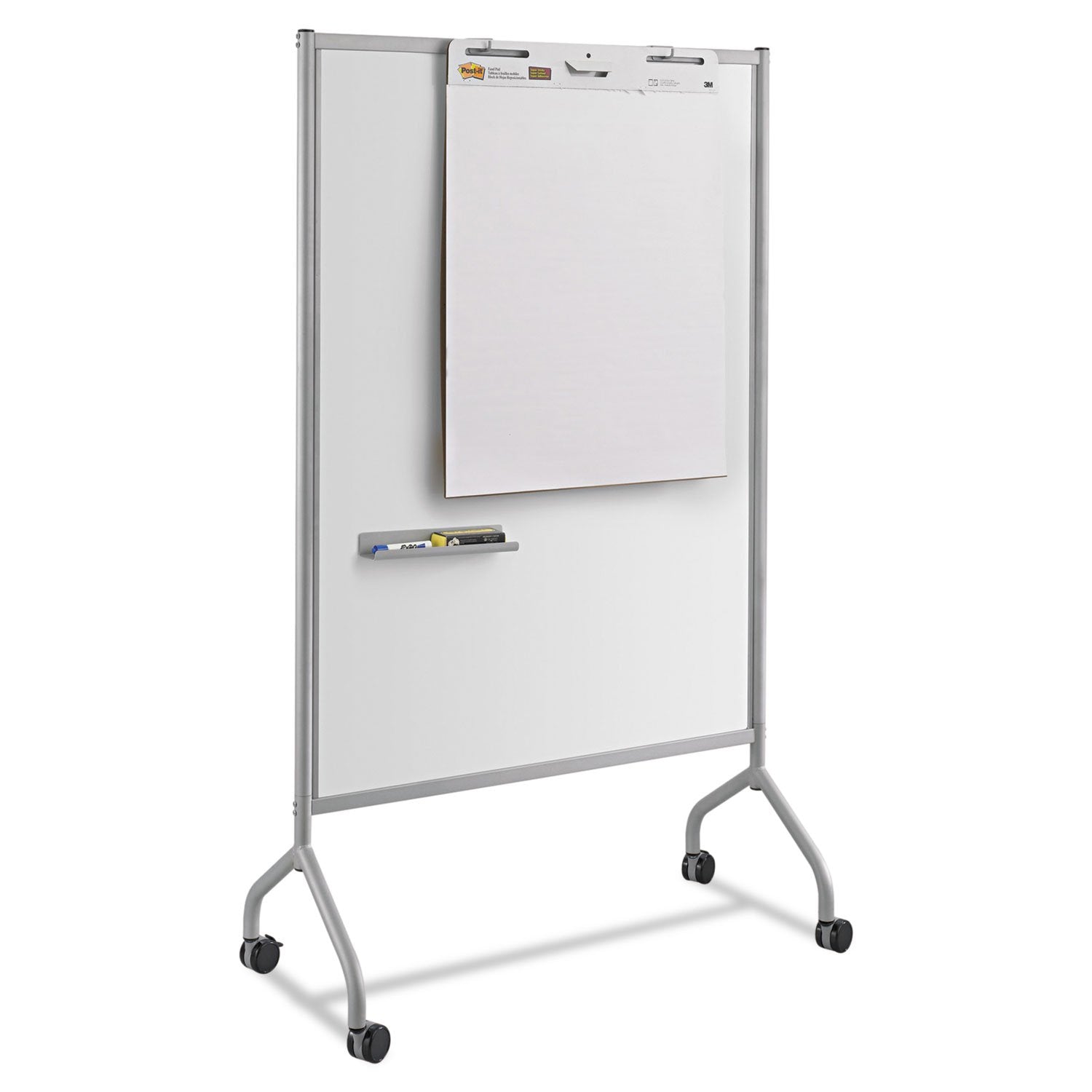 Safco 8511Gr Impromptu Magnetic Whiteboard Collaboration Screen 42W X 21 1/2D X 72H Gray