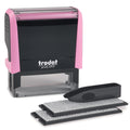 Trodat Printy 4913 Self Inking Pastel Pink Do It Yourself (Diy) 5 Line Personalized Custom Message Or Address Stamp Kit With Bla