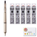 Uni Jetstream Edge 0.28Mm Oil-Based Ballpoint Pen, Champagne Gold Body (Sxn100328.25)+Jetstream Edge 0.28Mm Ballpoint Pen Refill