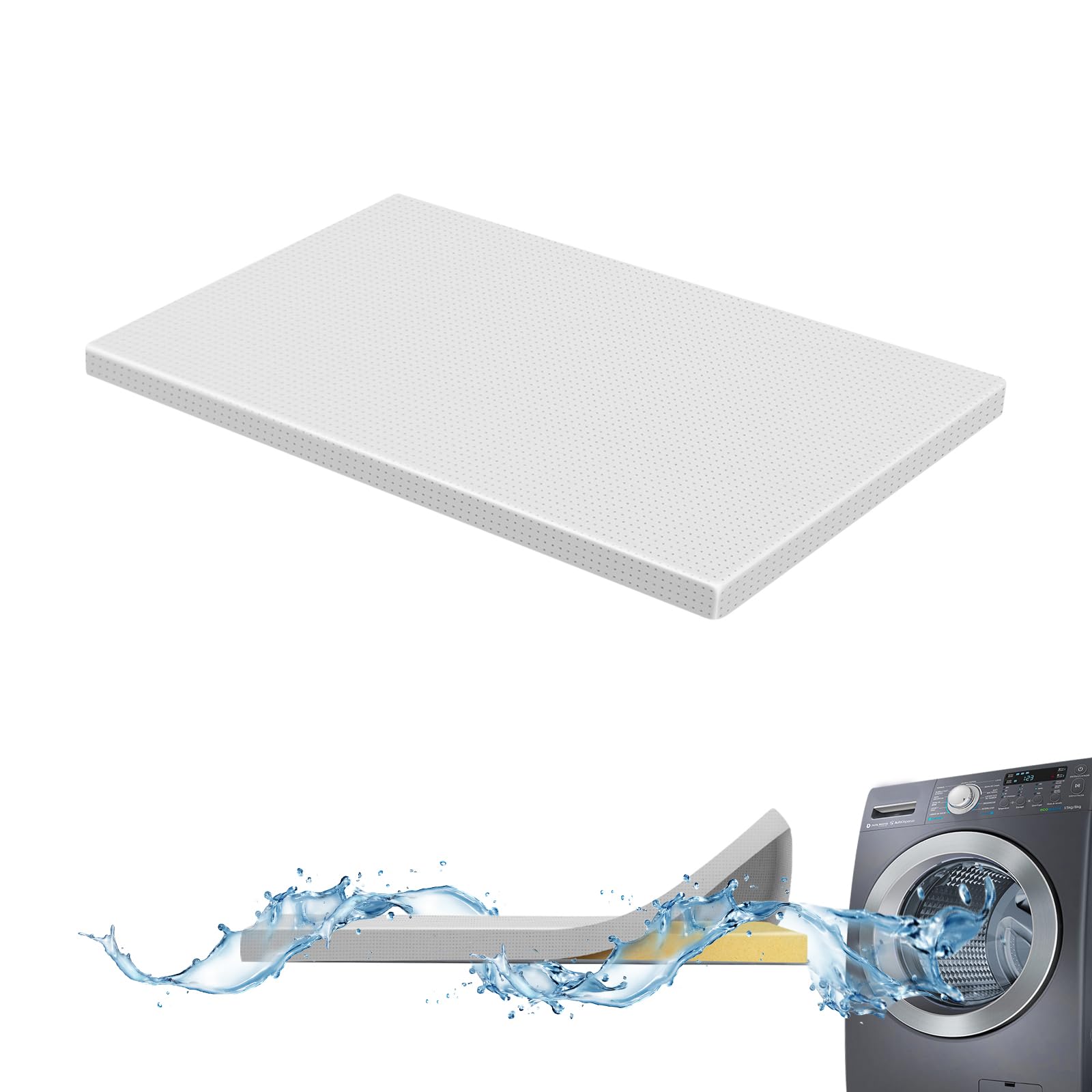 Gwydre 52X27X1.2    Washable Crib & Toddler Mattress Topper,100% Washable Memory Foam Crib Mattress, Toddler Bed Portable Mattre