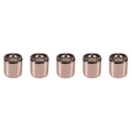 Mega Candles 5 pcs Rose Gold 1/2 Inch Diameter Ceramic Chime Ritual Spell Candle Holders, Great for Casting Chimes, Meditation, 