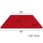 Flash Furniture Wren Mobile 22.5''W X 45''L Trapezoid Red Hp Laminate Activity Table - Height Adjustable Short Legs