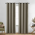 Koufall Taupe Curtains 84 Inch Length 2 Panels Set,Grommet Darkening Blackout Thermal Curtains For Winter Living Room Bedroom 84 Inches Long,Light Brown Coffee