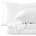 Bedelite Flannel Sheets King Size Bright White - Super Soft Fleece Sheets Set Fluffy Extra Plush, 4 Piece(Include Fitted Sheet,