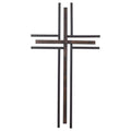 Dicksons Galvanized Look Double Layer 16 inch Decorative Metal Decorative Hanging Wall Cross