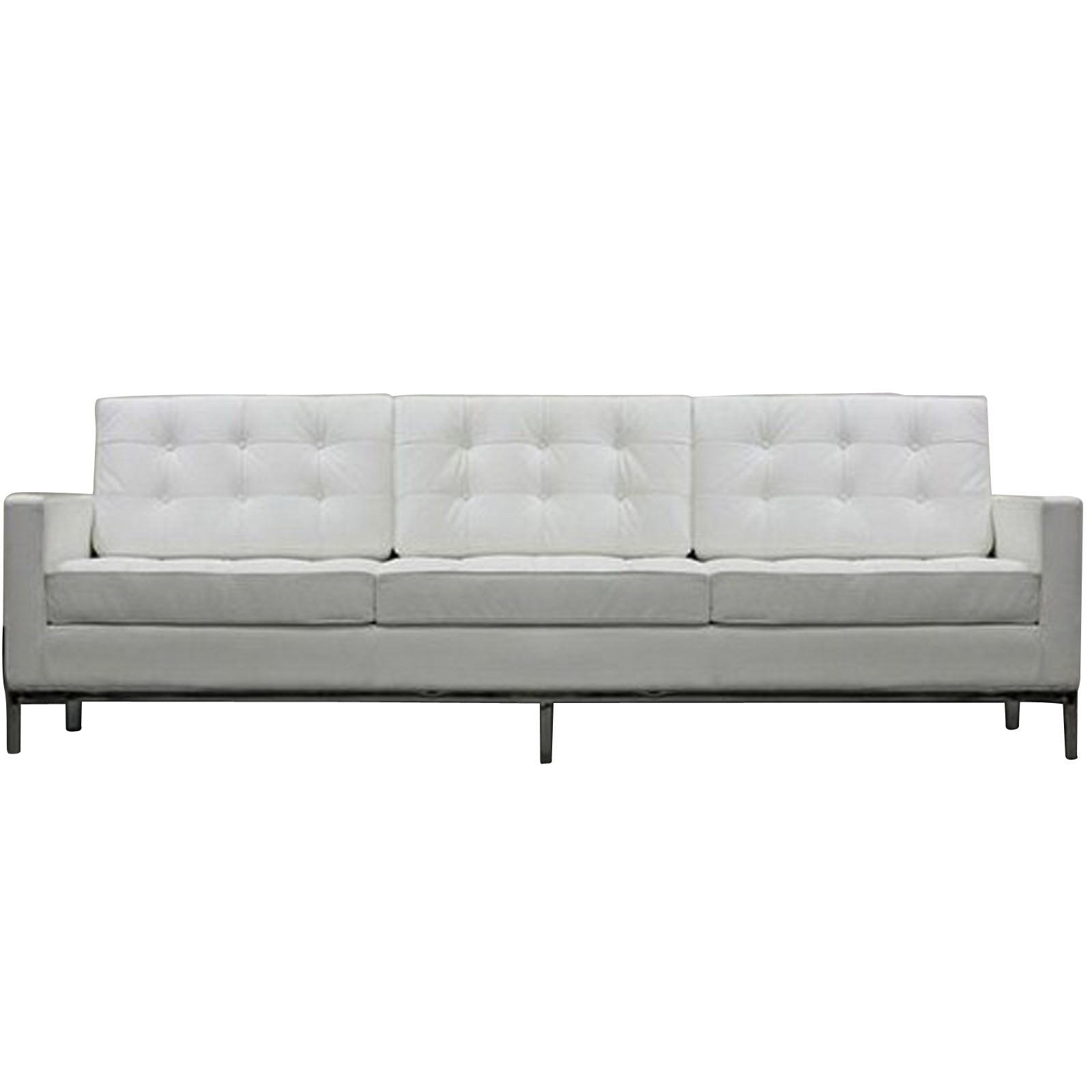 Modway Loft Leather Sofa In White