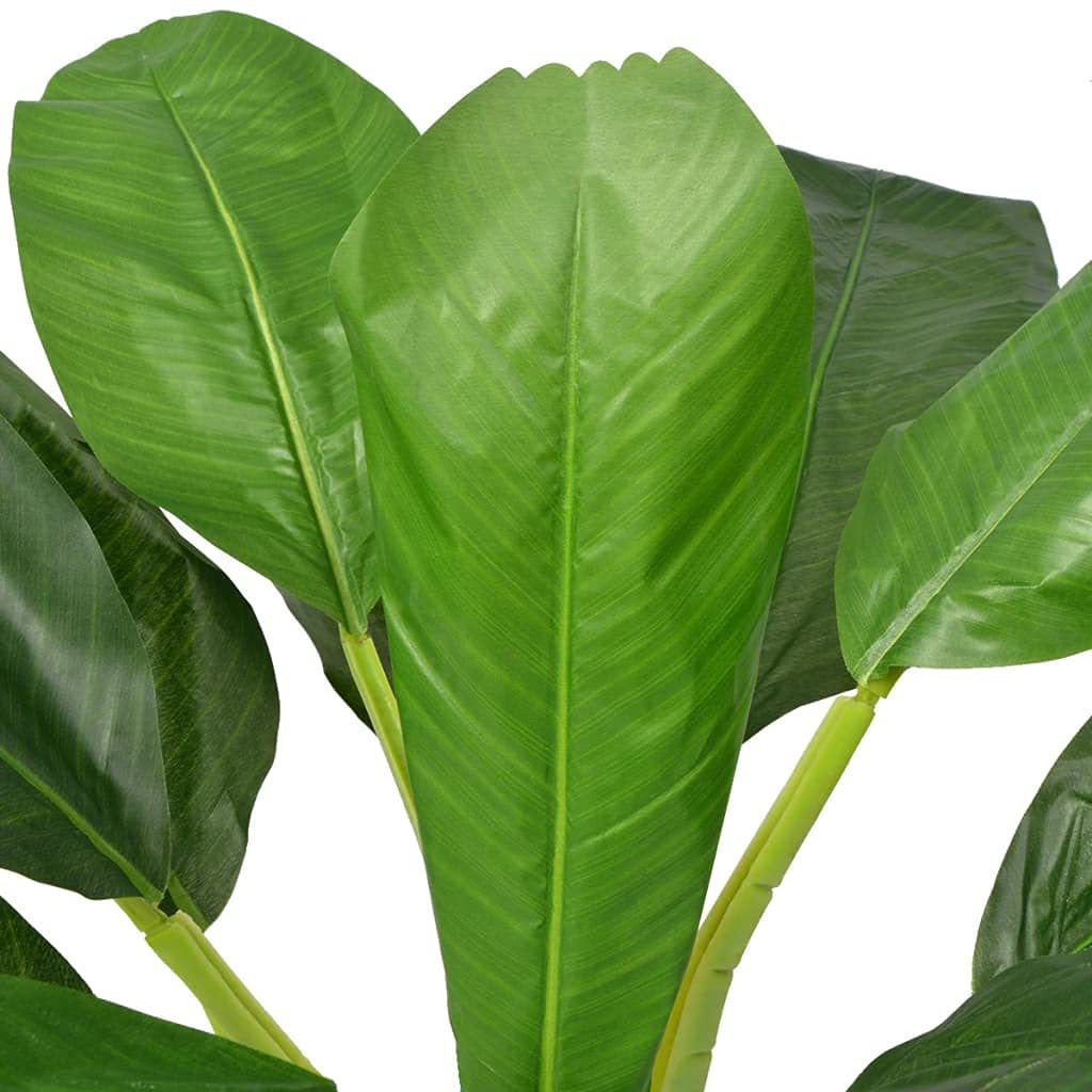 Vidaxl - Artificial Banana Tree With Pot, Indoor Greenery, Real Wooden Stems & Plastic Leaves, Easy Assembly, 98.4" Tall, Suitable For Office Décor