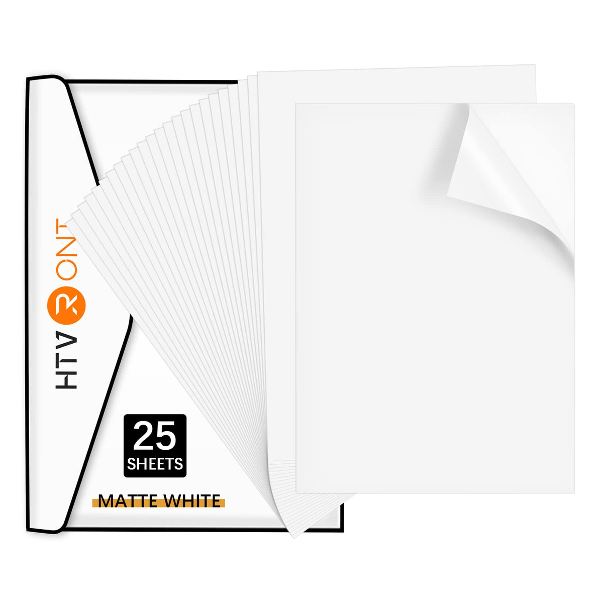 Htvront Printable Vinyl Sticker Paper - 8.5'X11' Matte Printable Vinyl For Inkjet Printer - 100 G Dries Quickly And Holds Ink