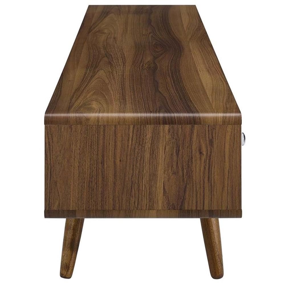 Modway Transmit 70" Media Console Wood Tv Stand, 70 Inch, Walnut White