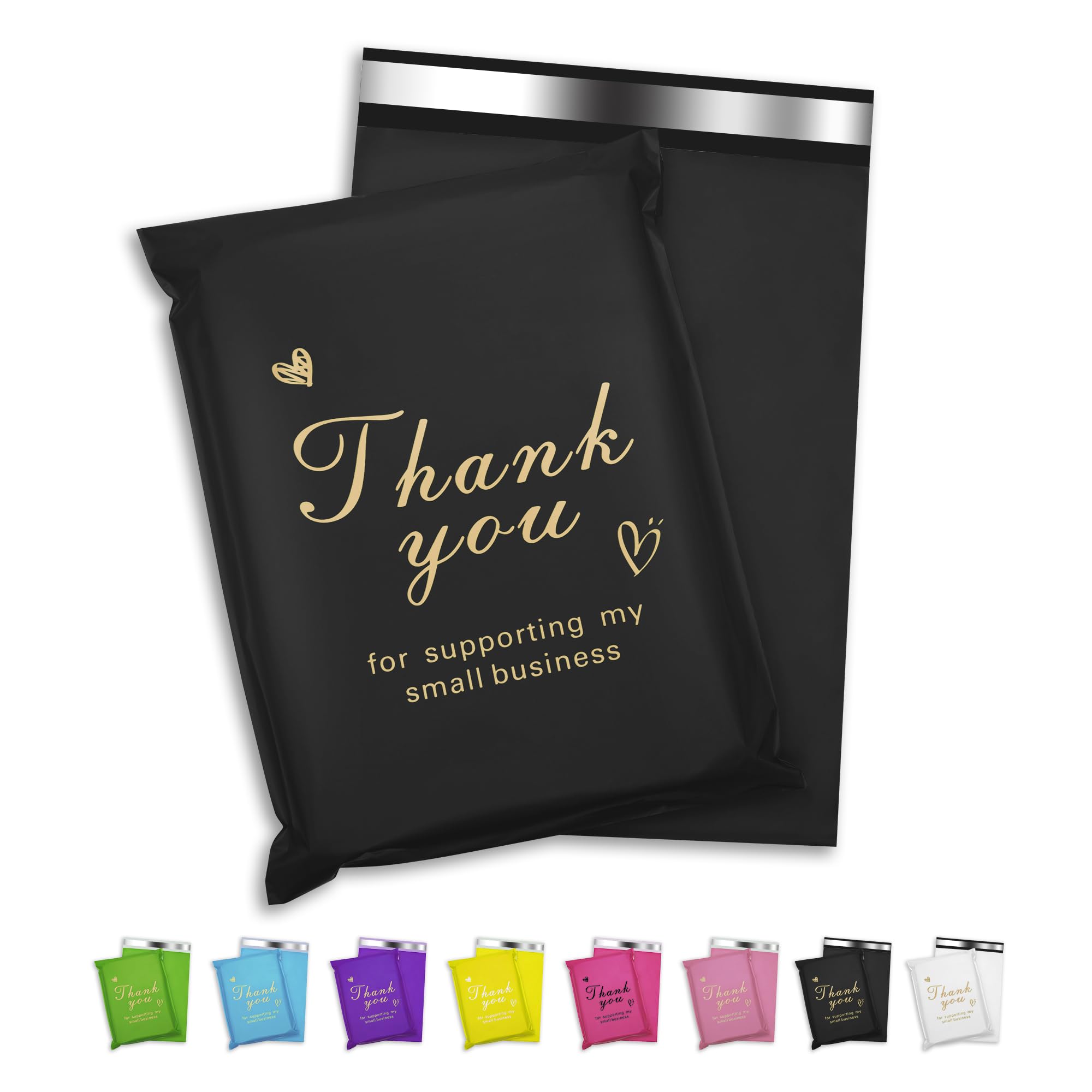 Jowlroel Thank You Poly Mailer 10X13 Inch 25 Pcs, Waterproof And Tear-Resistant Shipping Bags For Clothing, Strong Mailing Bags