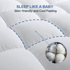 Cohome Twin Xl Mattress Topper Extra Thick Cooling Mattress Pad 400Tc Cotton Top Plush Down Alternative Fill Pillow Top Mattress