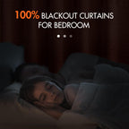 Miulee 100% Blackout Curtains 90 Inches Long, Linen Curtains For Bedroom Black Out Window Treatments Thermal Insulated Room Darkening Drapes Back Tab Rod Pocket, Terracotta Fall Decor 2 Panels