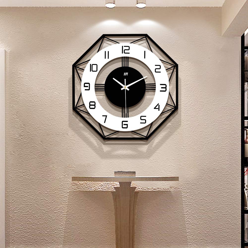 JUJUDA Large Wall Clocks for Living Room Decor Modern Silent Wall Clock for Home House Kitchen Bedroom Decorative Big Wall Clock