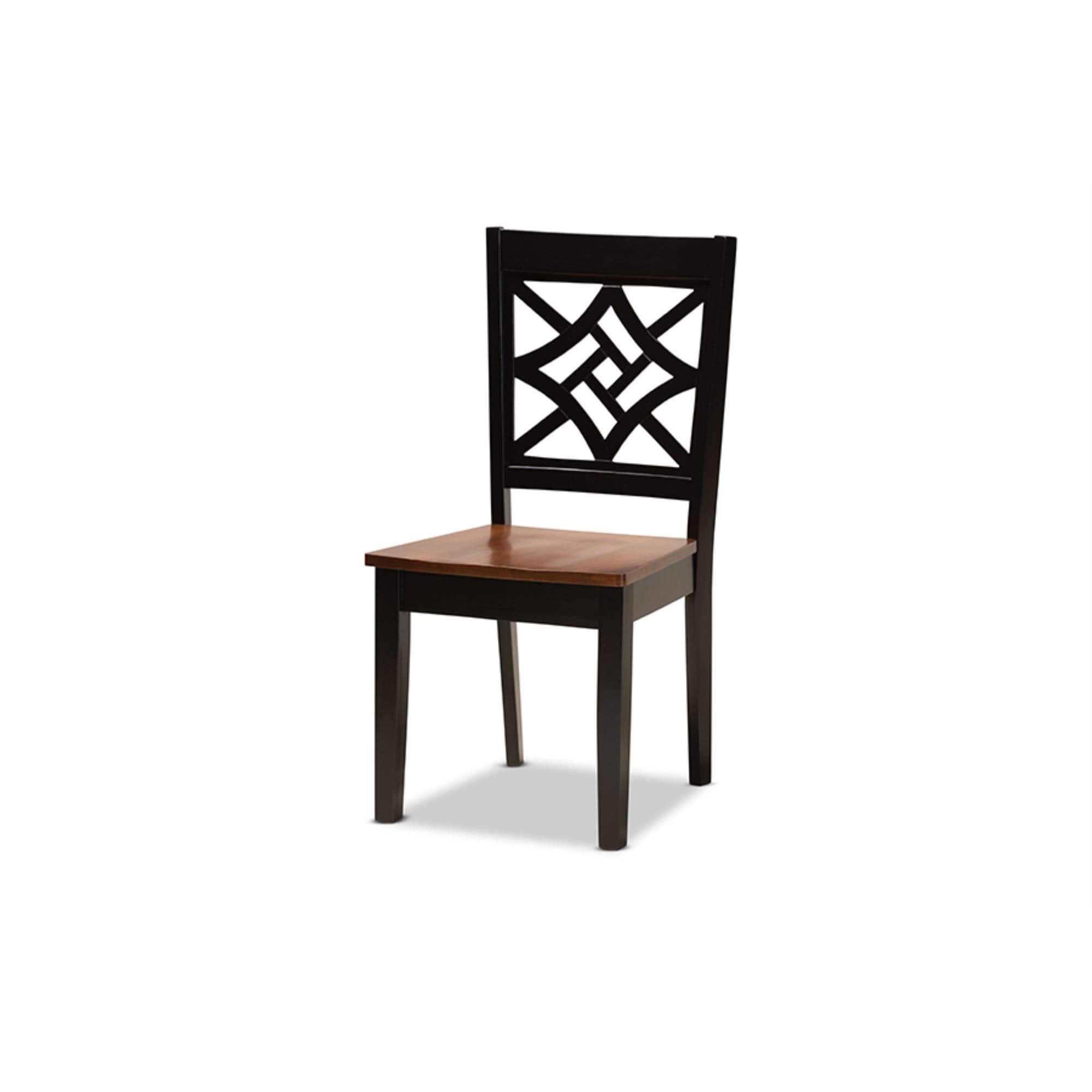 Baxton Studio Kaila Modern and Contemporary Two-Tone Dark Brown and Walnut Brown Finished Wood 5-Piece Dining Set