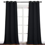 NICETOWN Halloween Black Out Curtain Panels - Home Decoration Thermal Insulated Solid Grommet Blackout Curtains/Drapes for Hall/