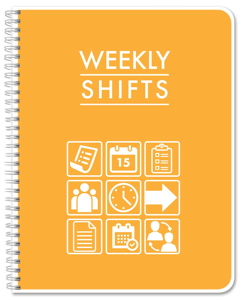 Bookfactory Work Schedule Book/Weekly Employee Hourly Shift Schedule Planner/Hour/Hours/Vacation Log Book/Notebook - 120 Pages,
