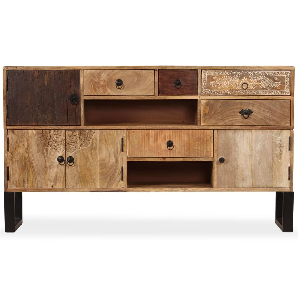 vidaXL Sideboard Solid Mango Wood 55.1&quot;x11.8&quot;x31.5&quot;