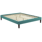 Modway Tessie Upholstered Full Platform Bed Frame With Wood Slat Support In Teal