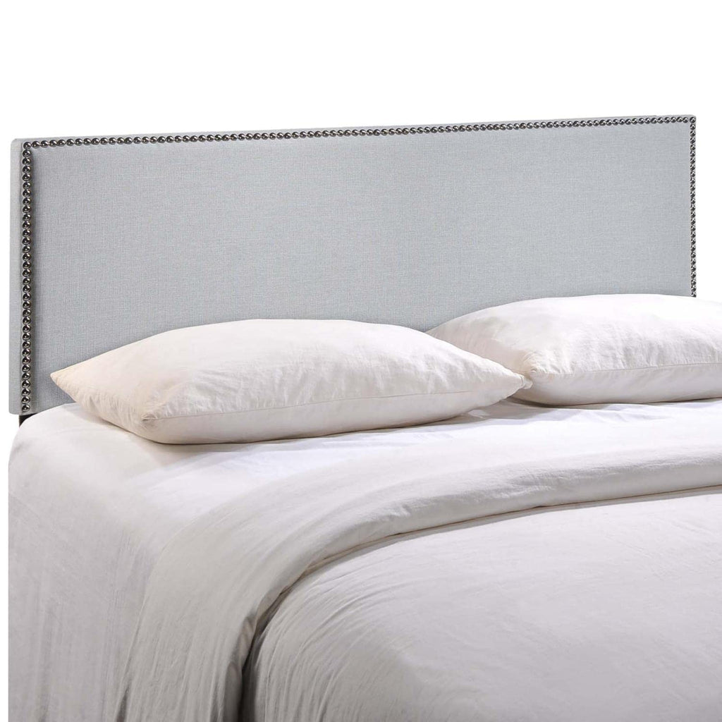 CasaFoyer  Region Linen Fabric Upholstered Full Headboard | Spacious & Elegant Design | Nailhead Trim | Modern Decor | Fits Most Full Beds