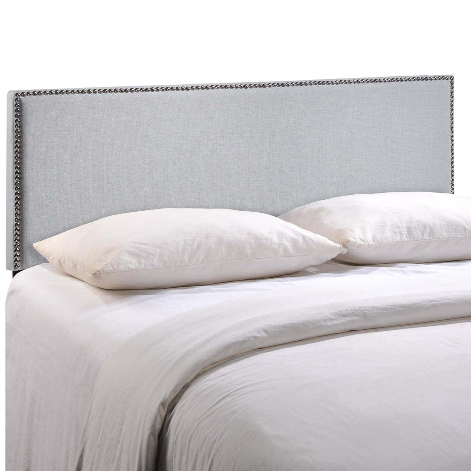 CasaFoyer  Region Linen Fabric Upholstered Full Headboard | Spacious & Elegant Design | Nailhead Trim | Modern Decor | Fits Most Full Beds