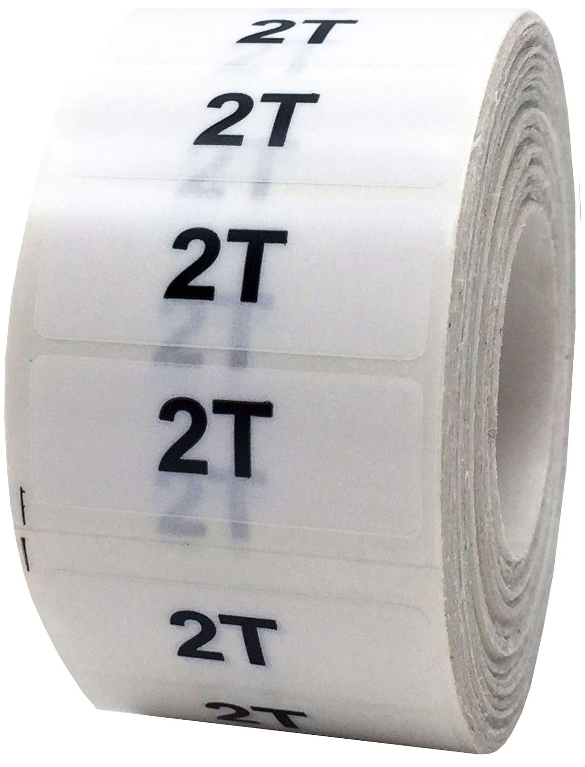 2T Toddler Clothing Labels Size Strip Stickers For Retail Apparel 1.25 X 5 Inch 125 Adhesive Stickers