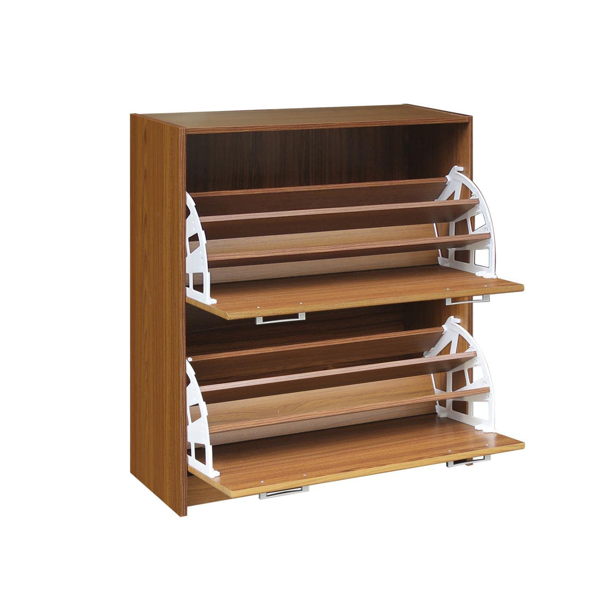 4D Concepts Deluxe Double Shoe Cabinet(Light Walnut),