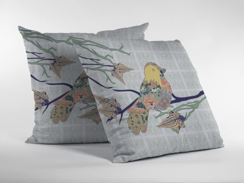 HomeRoots 18' Light Green Sparrow Suede Throw Pillow