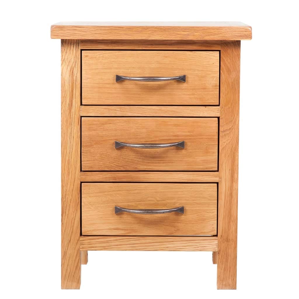 vidaXL Nightstands 2 pcs 15.8&quot;x11.8&quot;x21.3&quot; Solid Oak Wood