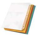 Tops Cardinal Poly Ring Binder Pockets, No Tabs, Double Pocket, Multi-Color (84007), Letter Size, 5 Folders Per Pack
