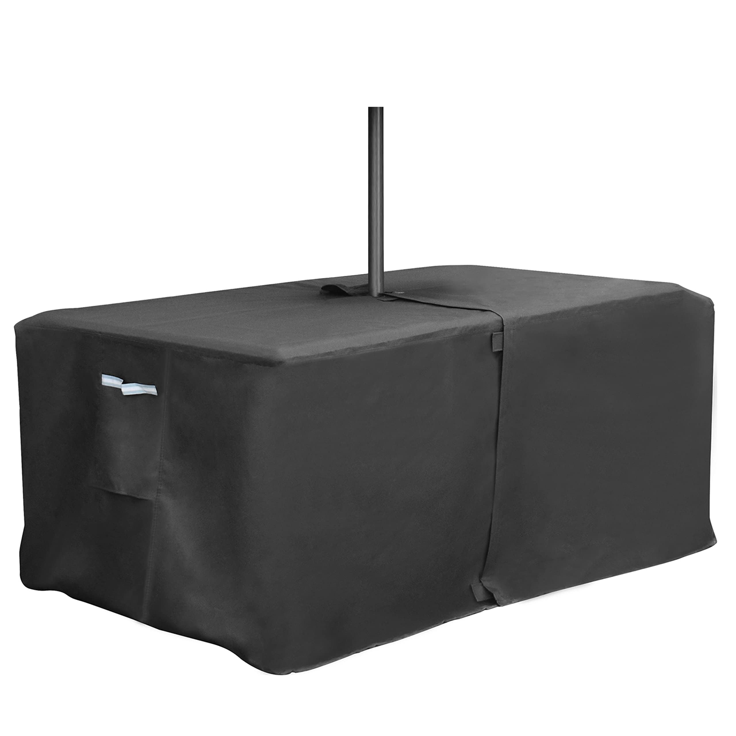 Rectangular Patio Table Cover With Umbrella Hole 72''L X 44''W X 24''H (Cover Size