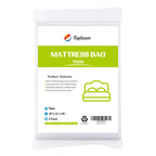 Topsoon 2Pk Mattress Bag – Clear Plastic Mattress Disposal Bag – Moving & Storage Cover For Mattress Or Box Spring – Heavy-Duty Mattress Moving Supplies (1.5Mil,Twin 39' X 14' X 96')