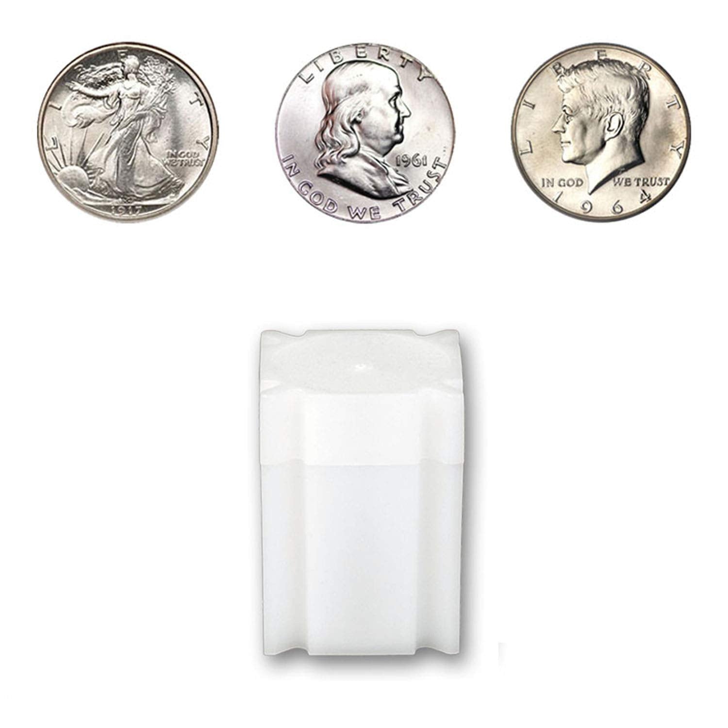 Coinsafe Half Dollar Tube - Each Tube Holds 20Ea Walking Liberty, Franklin, And Kennedy Half Dollar Coins