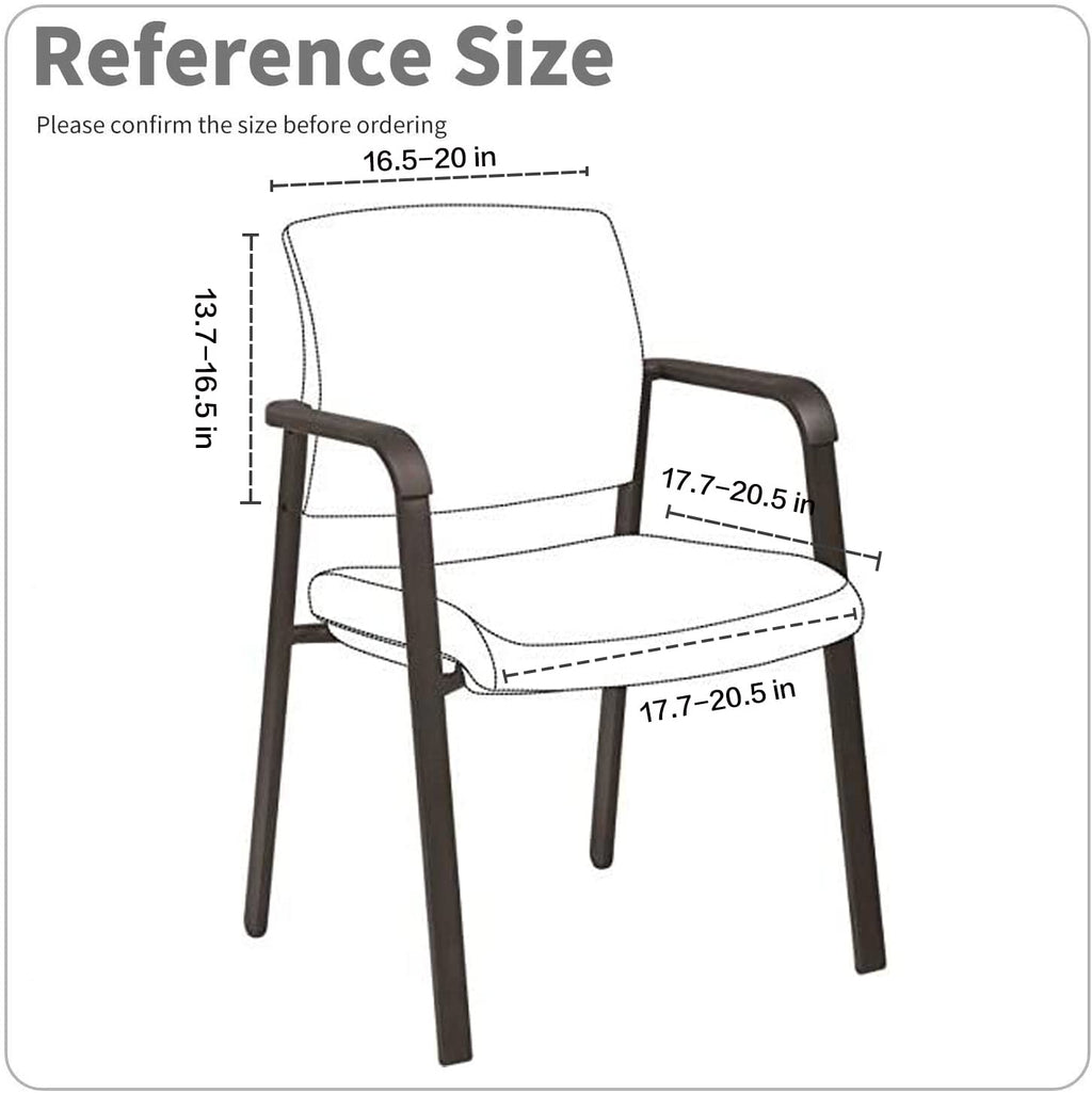 Deisy Dee Stretch Chair Slipcover Covers For Guest Reception Arm Chair (Only Chair Covers) C160 (Black)