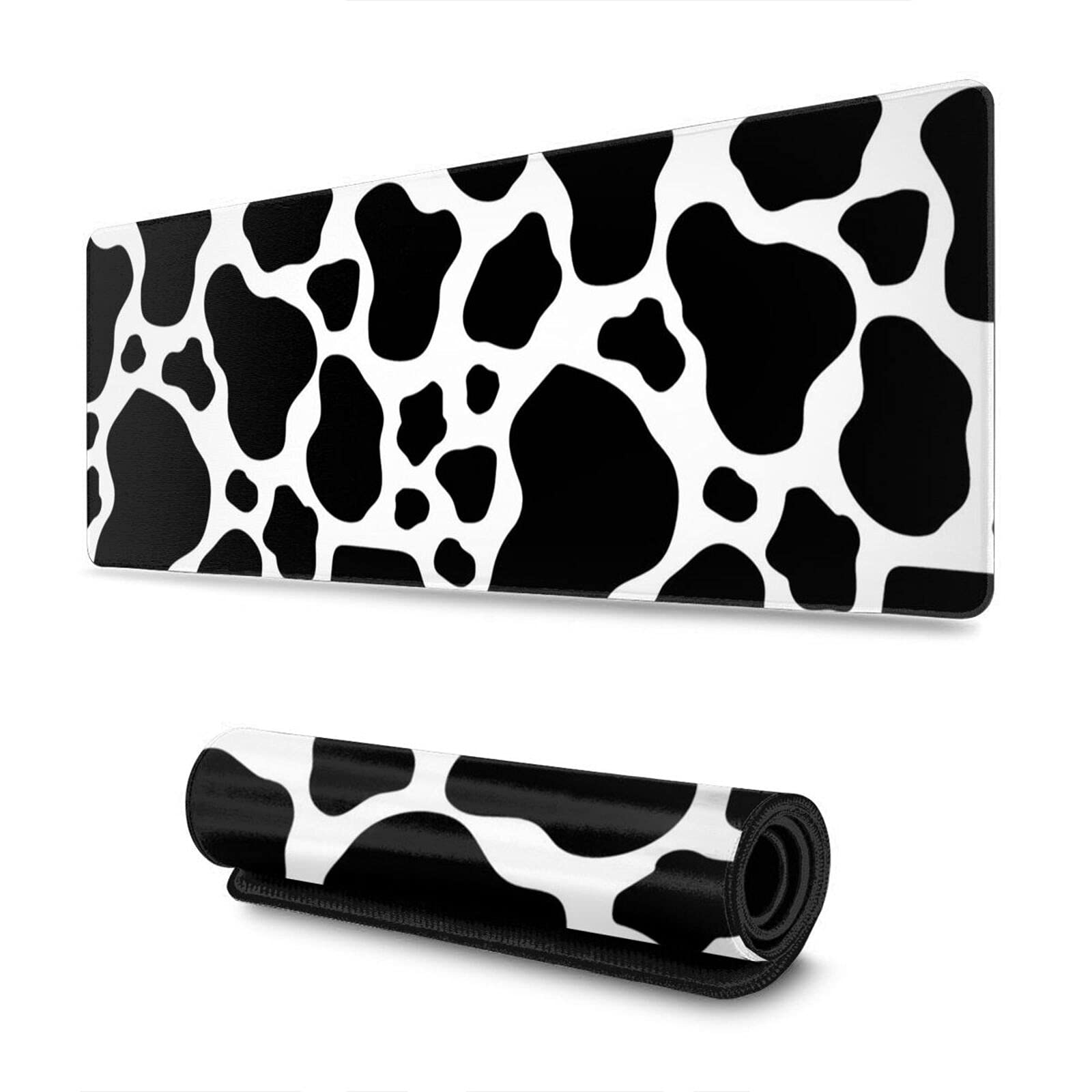 Cow Print Skin Gaming Mouse Pad Large Xl Long Extended Pads Big Mousepad Keyboard Mouse Mat Desk Pad Home Office Decor Accessori