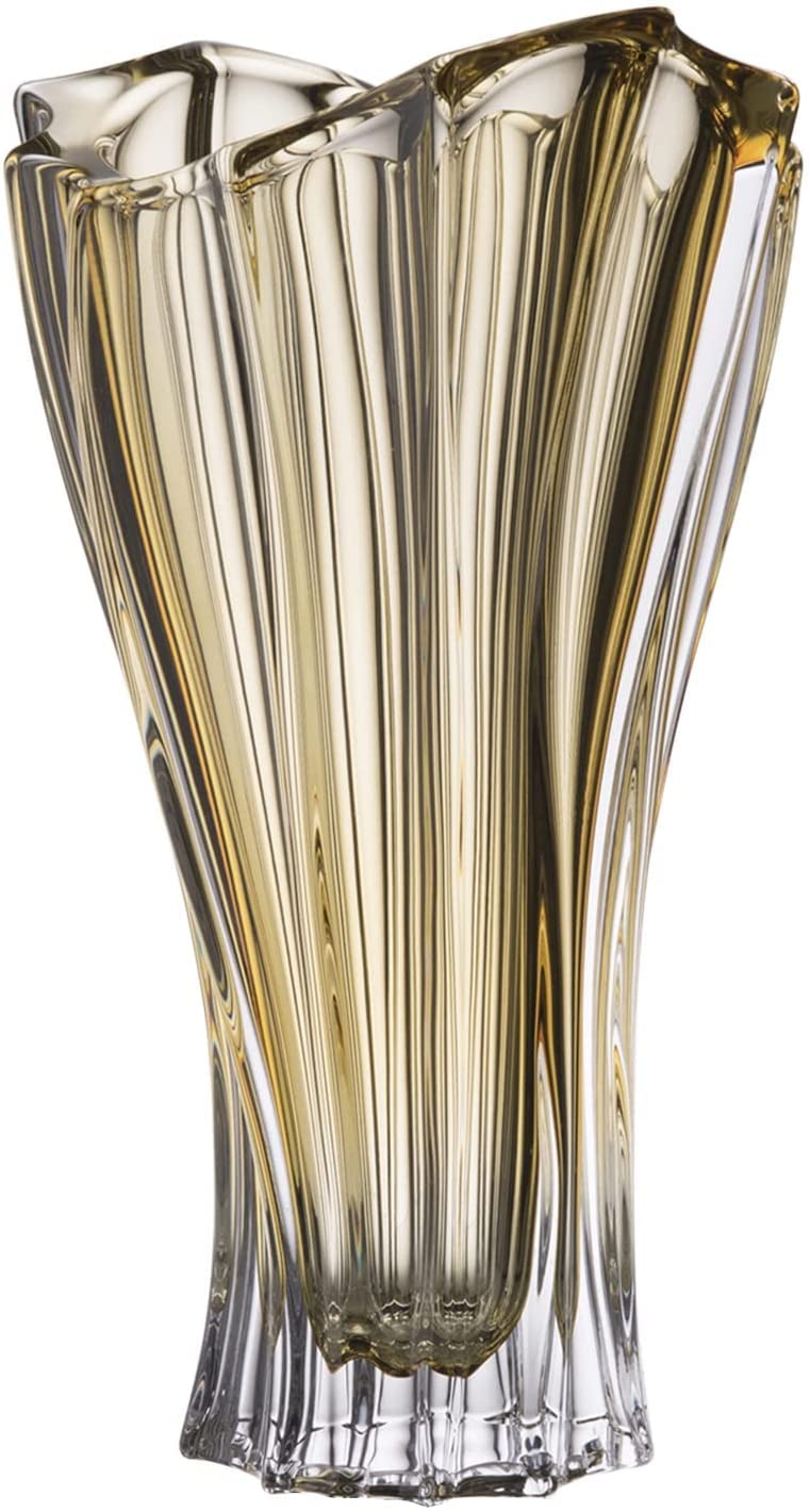 12.5 Crystal Bud Vase Plantica. Amber Flower Vase