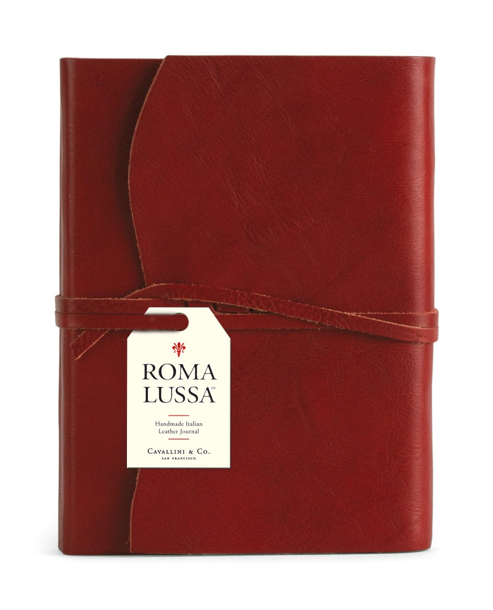 Cavallini Roma Lussa Journals Red 6 X 8, 416 Softbound Leather