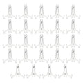 Juvale 24 Pack Small Easel Stand for Mini Decorative Plates, Clear Display Holders for Signs, Greeting Cards, Place Cards, Photo