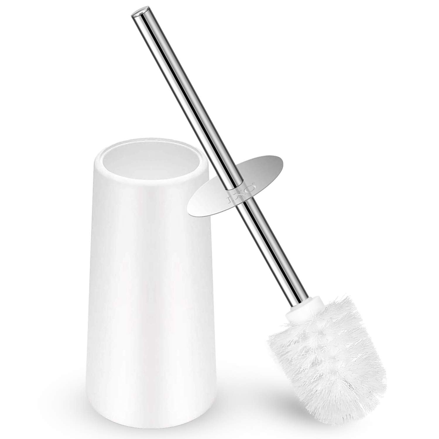 IXO Toilet Brush and Holder, Toilet Brush with 304 Stainless Steel Long Handle, Toilet Bowl Brush for Bathroom Toilet-Elegant-Cl